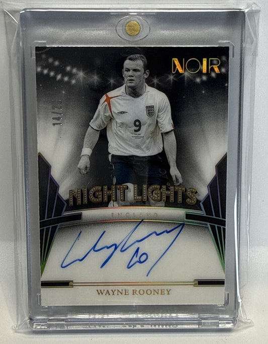 Wayne Rooney Panini Noir 2024-25 Night Lights /25 Auto England