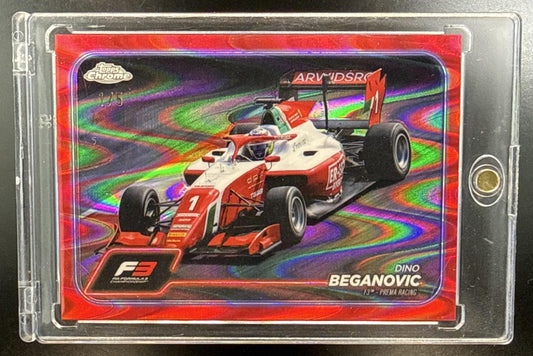 Dino Beganovic Topps Chrome Formula 1 2024 Red Refractor /5 F3 Car