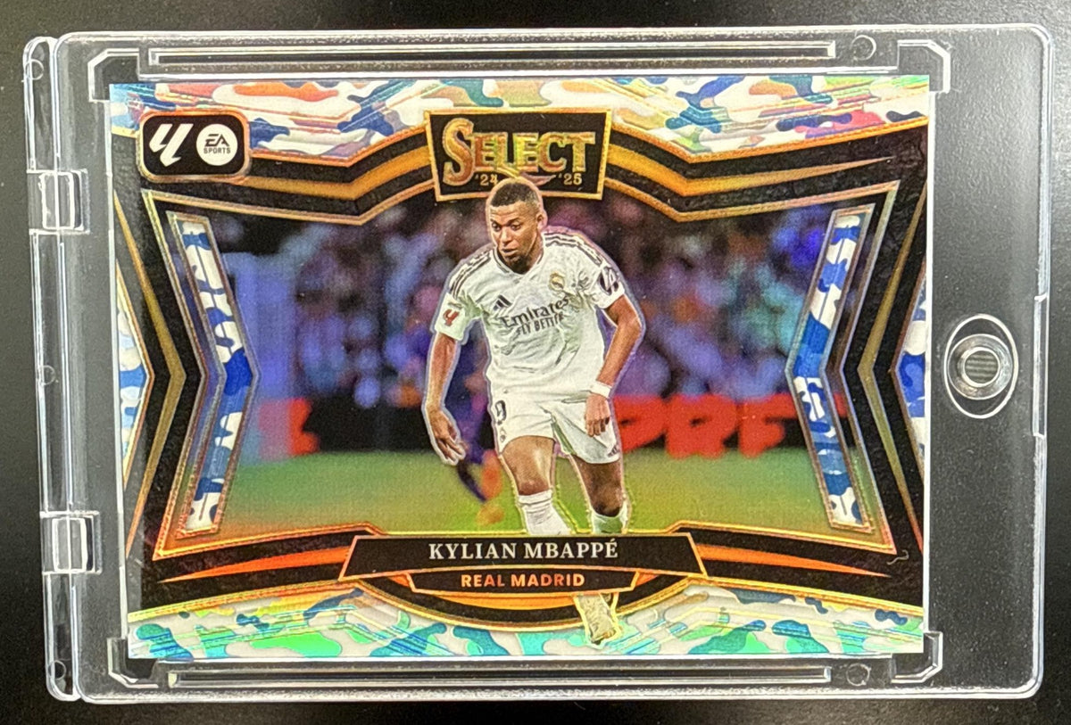 Kylian Mbappe Panini Select FIFA 2024-25 Field Winter Camo /30 Real Madrid