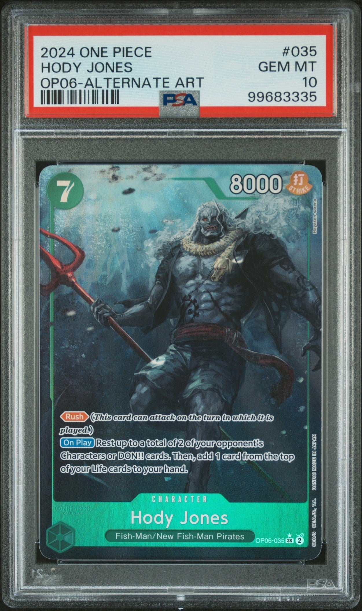 Hody Jones OP Wings of The Captain 2024 Super Rare PSA 10