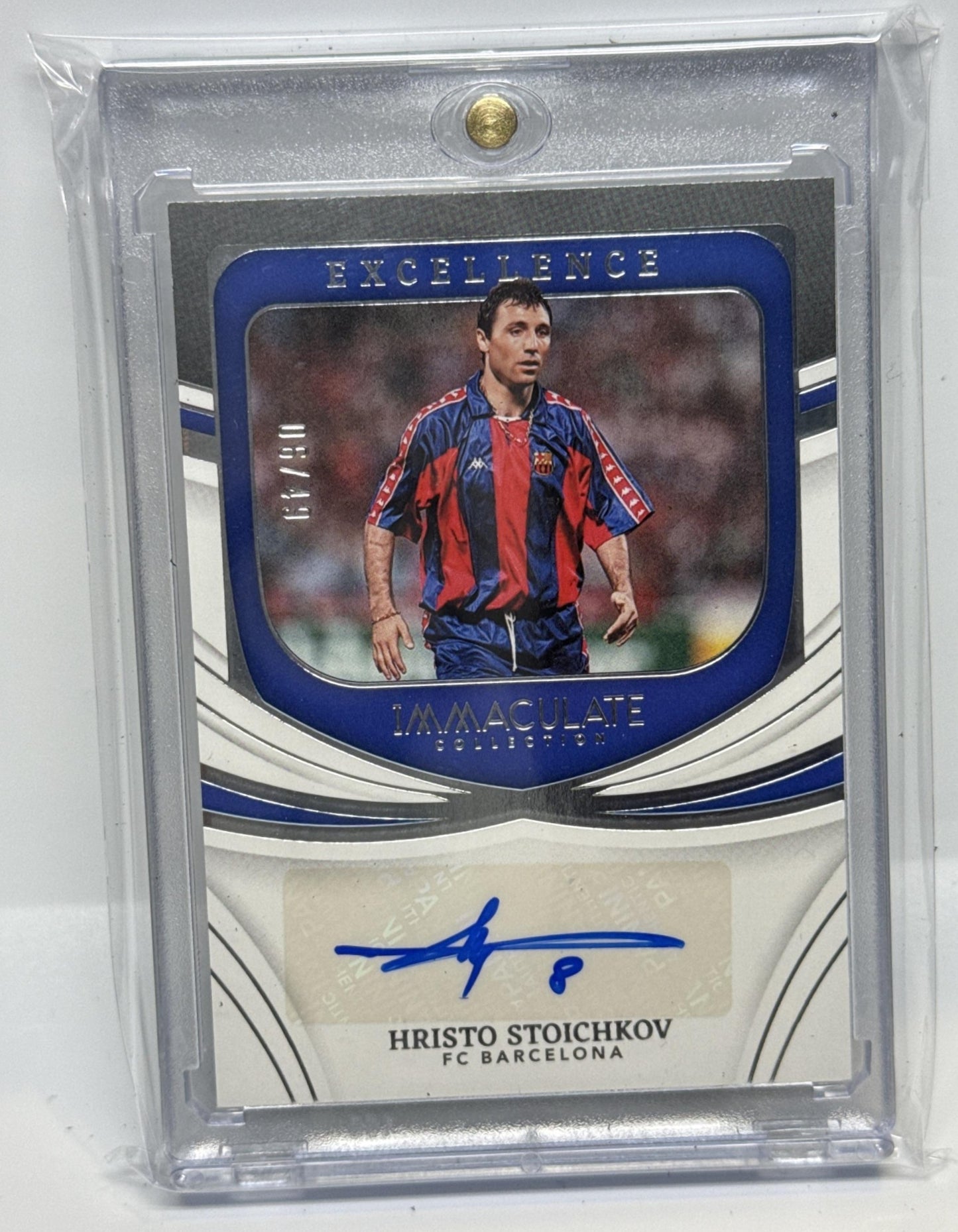 Hristo Stoichkov Panini Immaculate Collection 2022-23 Silver /49 FC Barcelona
