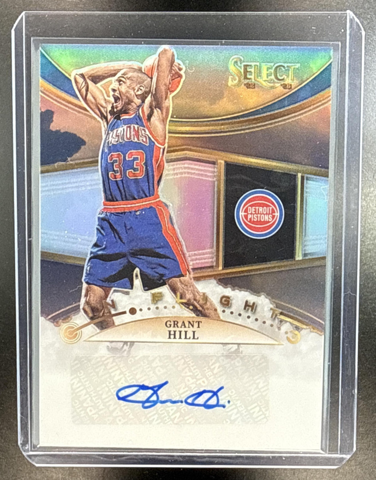 Grant Hill Panini Select 2022-23 Silver /249 Auto Detroit Pistons