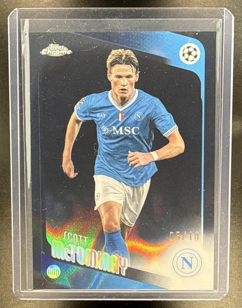 Scott McTominay Topps Chrome UCC 2025-26 Black Refractor /10 SSC Napoli