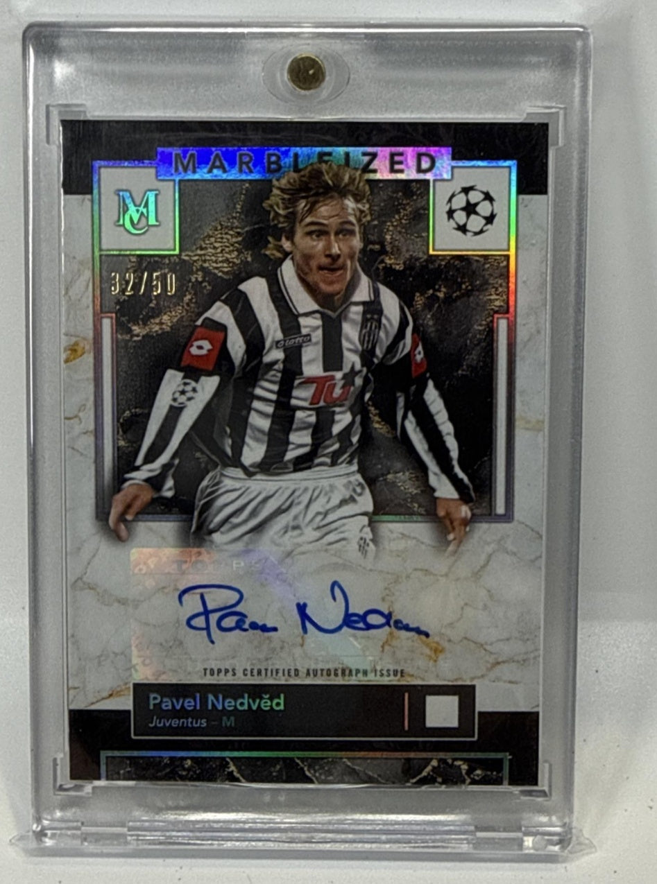 Pavel Nedved Topps Museum Collection UCC 2024-25 Marbleized Auto /50 Juventus