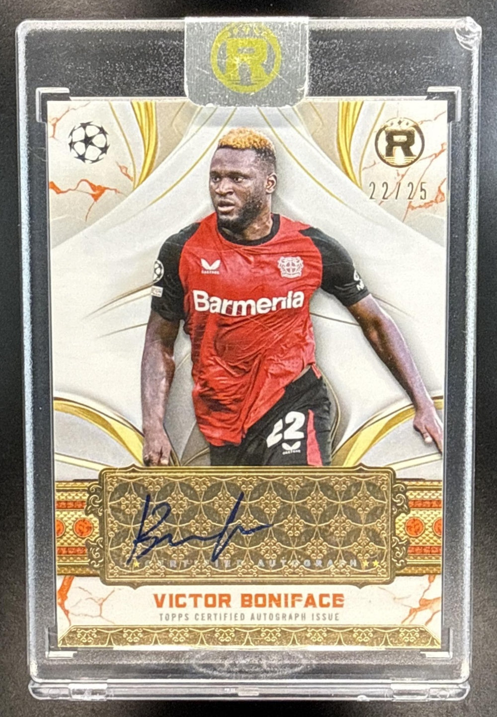 Victor Boniface Topps Reverence UCC 2024-25 Auto Orange /25 Bayer 04 Leverkusen