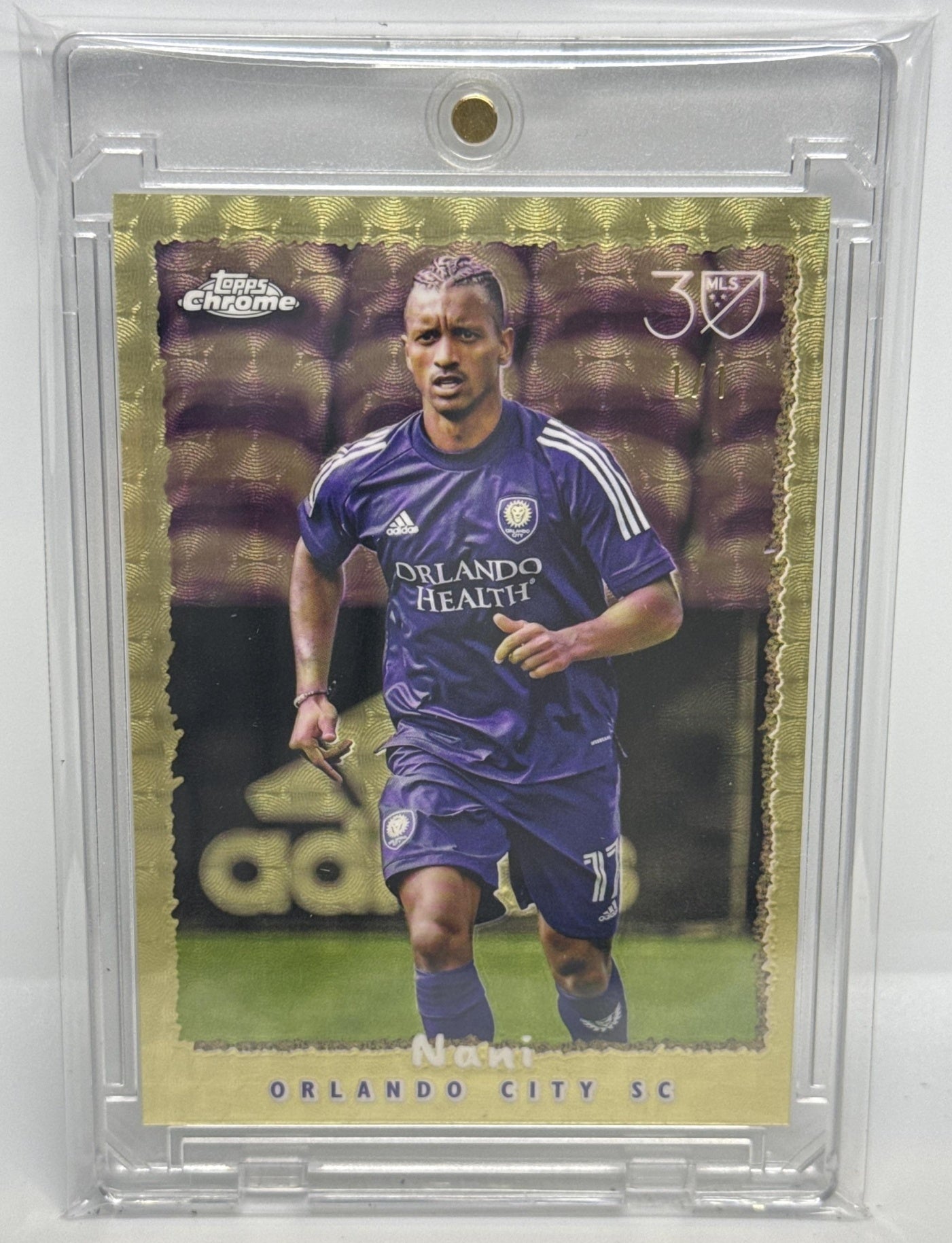 Nani Topps Chrome MLS 2025 1995 SuperFractor 1/1 Orlando City SC