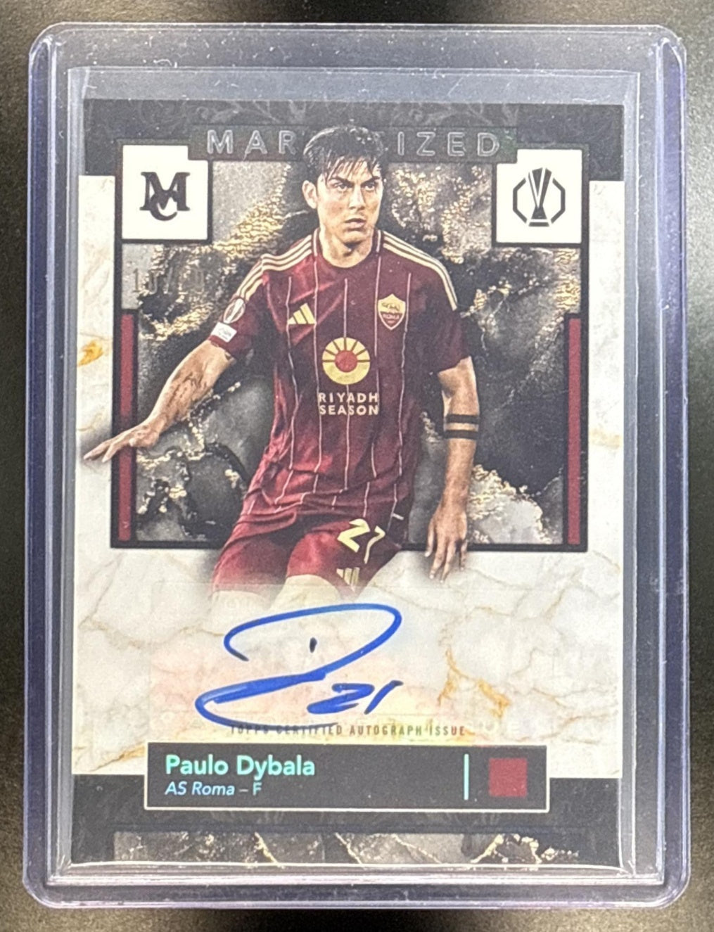 Paulo Dybala Topps Museum Collection UCC 2024-25 Black Diamond /10 Auto AS Roma