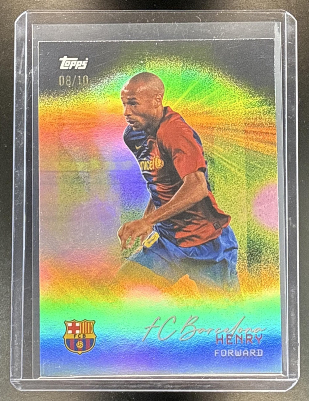 Thierry Henry Topps FC Barcelona Team Set 2025-26 Black Rainbow Foil /10