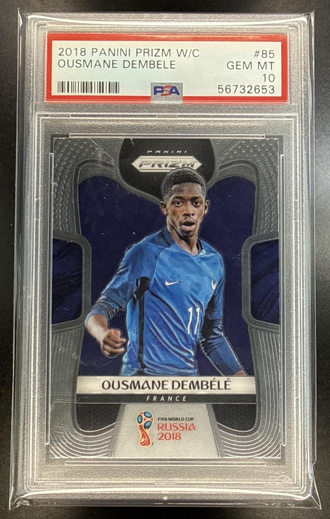 Ousmane Dembele Panini Prizm World Cup 2018 PSA 10 France