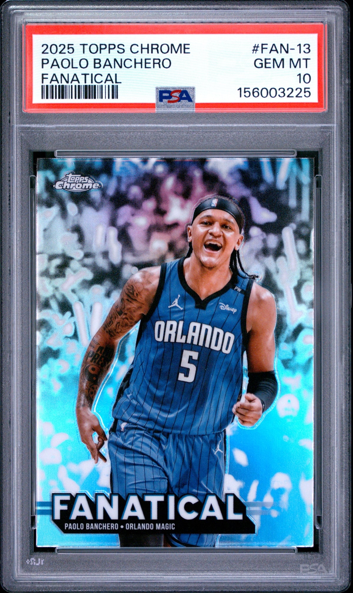 Paolo Banchero Topps Chrome 2025-26 Fanatical SSP PSA 10 Orlando Magic