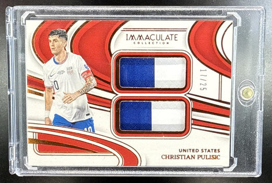 Christian Pulisic Immaculate Collection 2024-25 Jumbo Dual Patch /25 United States