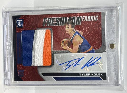 Tyler Kolek Totally Certified 2024-25 Red Mirror /75 RC Auto New York Knicks