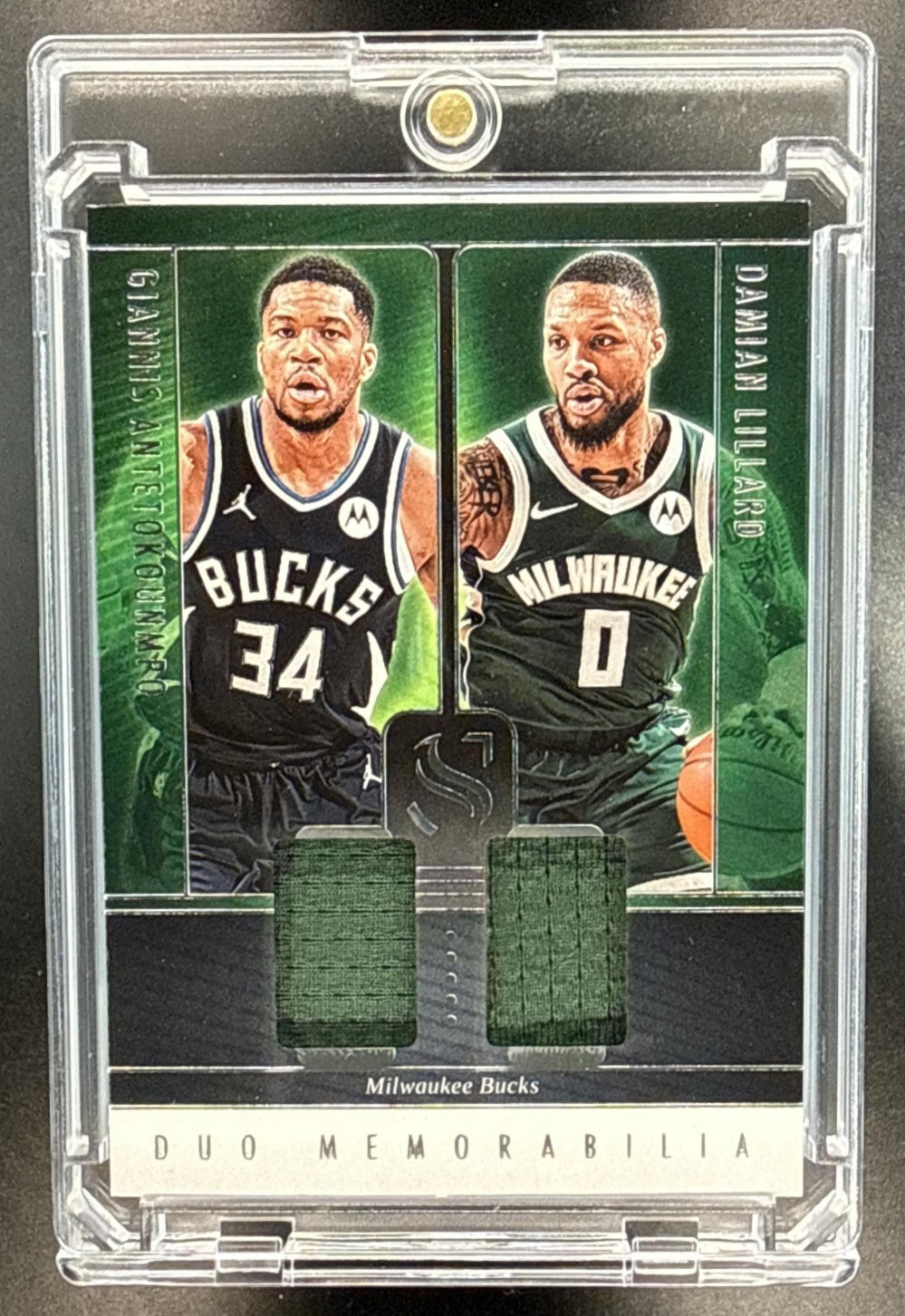 Damian Lillard Giannis Antetokounmpo Panini Silhouette 2024-25 Duo Memorabilia
