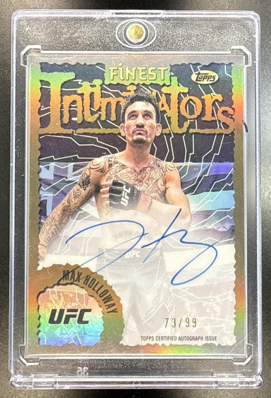 Max Holloway Topps Finest UFC 2024 Intimidators Auto Refractor /99