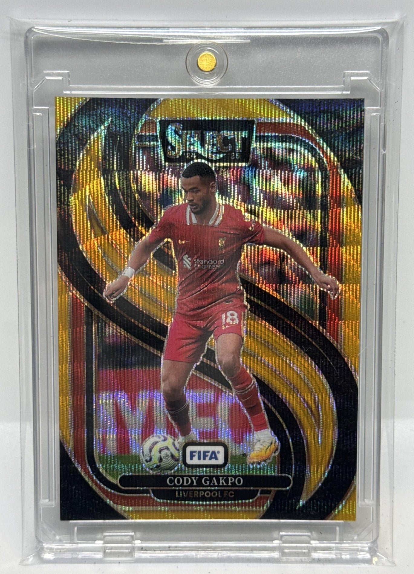 Cody Gakpo Panini Select FIFA 2024-25 Mezzanine Gold Wave /10 Liverpool FC