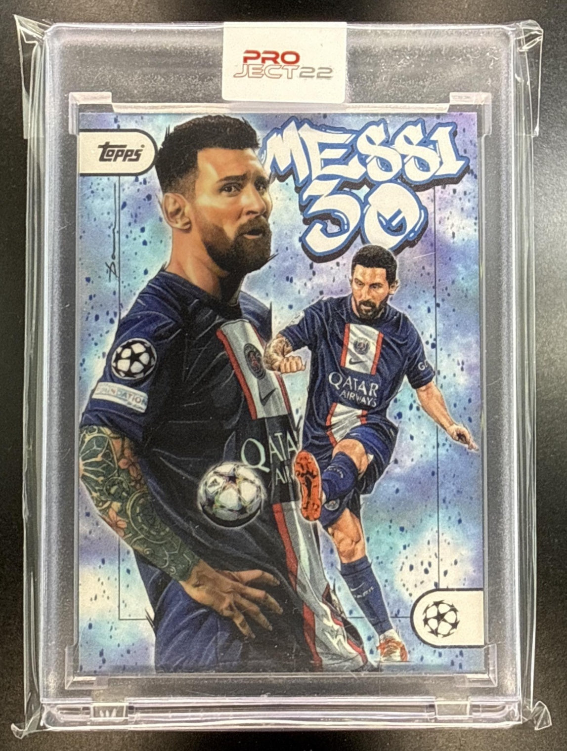 Lionel Messi Topps Project 22 2022 Art by Dai Tamura PSG