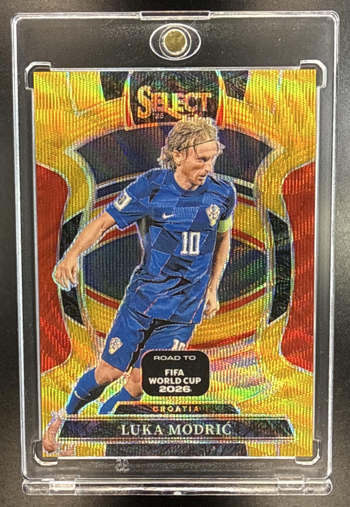 Luka Modric Panini Select Road to FIFA World Cup 2025-26 /10 Gold Wave Croatia