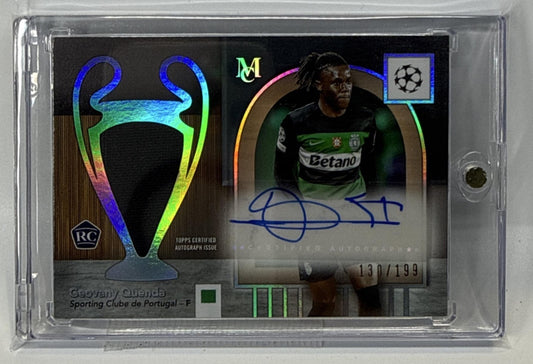 Geovany Quenda Topps Museum UCC 2024-25 /199 Auto RC Sporting Clube de Portugal