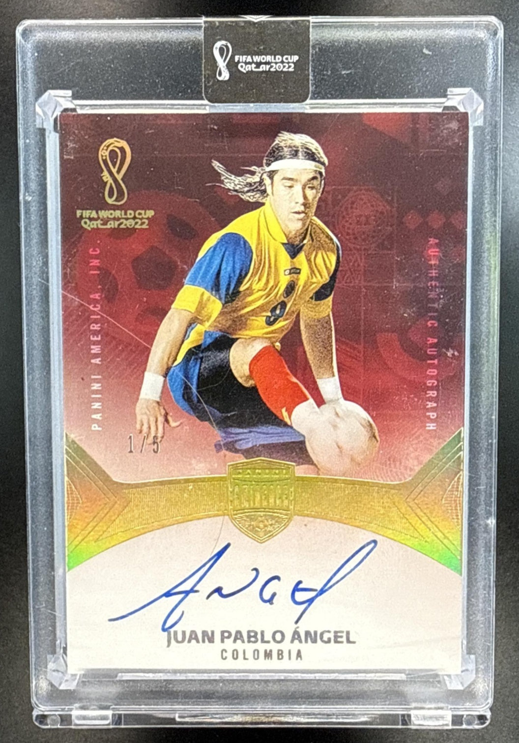 Juan Pablo Angel Panini Eminence FIFA World Cup 2022 /5 Auto Colombia