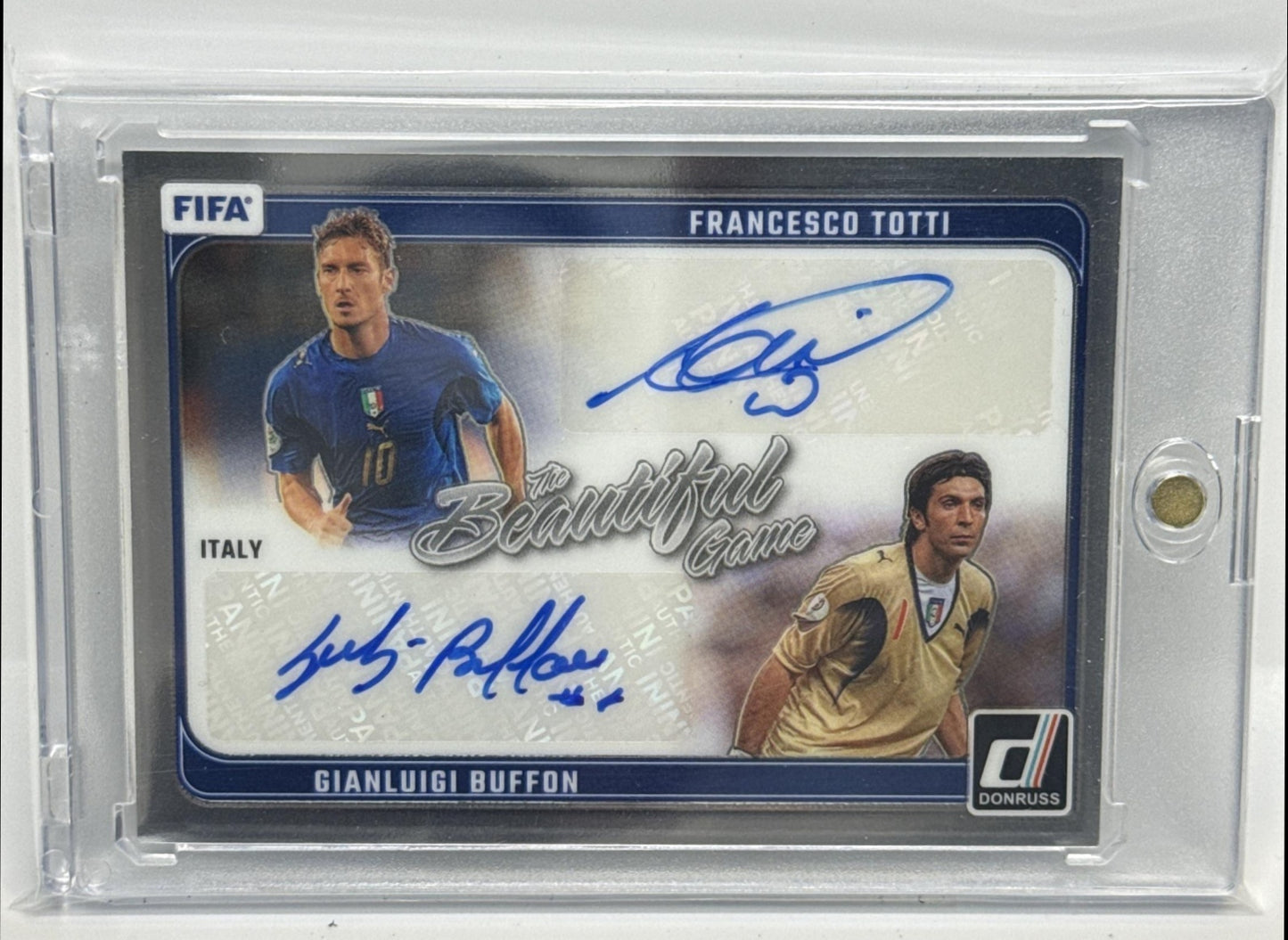 Francesco Totti Gianluigi Buffon Panini Donruss 2024-25 Auto Italy