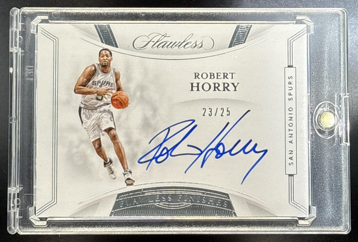 Robert Horry Panini Flawless 2019-20 Finishes /25 Auto San Antonio Spurs
