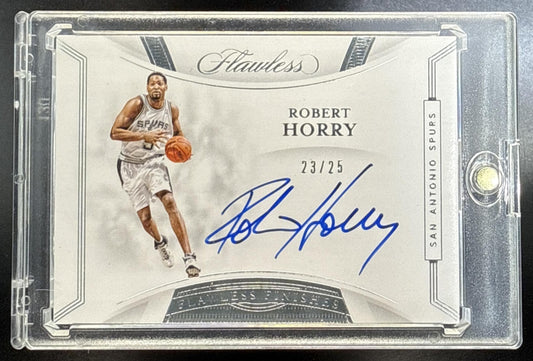 Robert Horry Panini Flawless 2019-20 Finishes /25 Auto San Antonio Spurs