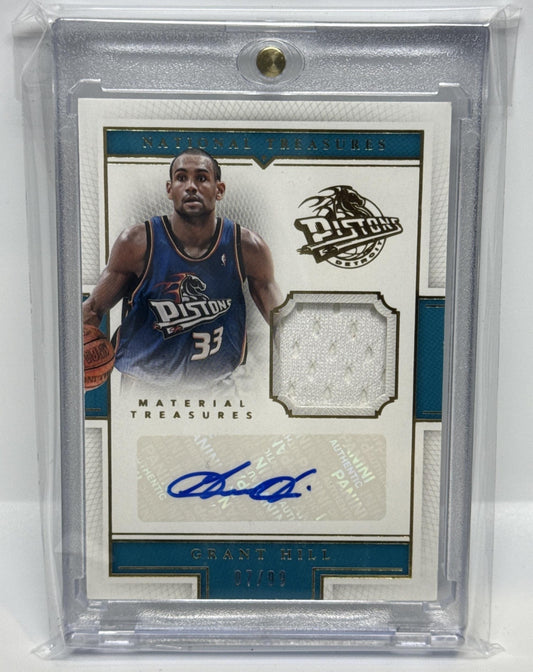 Grant Hill Panini National Treasures 2015-16/99 MEM Auto Detroit Pistons