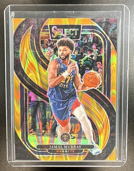 Jamal Murray Panini Select 2024-25 Gold Tectonic Prizm /10 Denver Nuggets