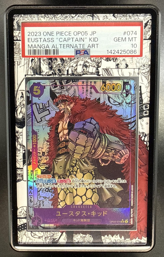 Eustass "Captain" Kid OP OP05 JP Manga Art 2023 PSA 10
