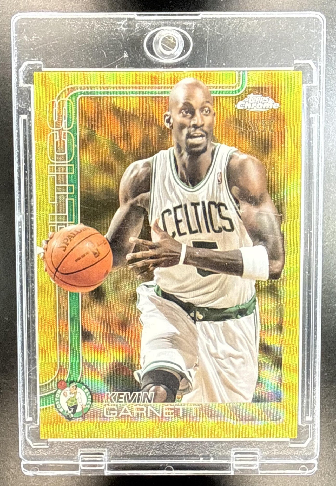 Kevin Garnett Topps Chrome 2025-26 Gold Wave Refractor /50 Boston Celtics