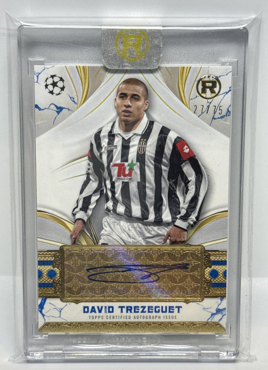 David Trezeguet Topps Reverence UCC 2024-25 Auto Blue /75 Juventus