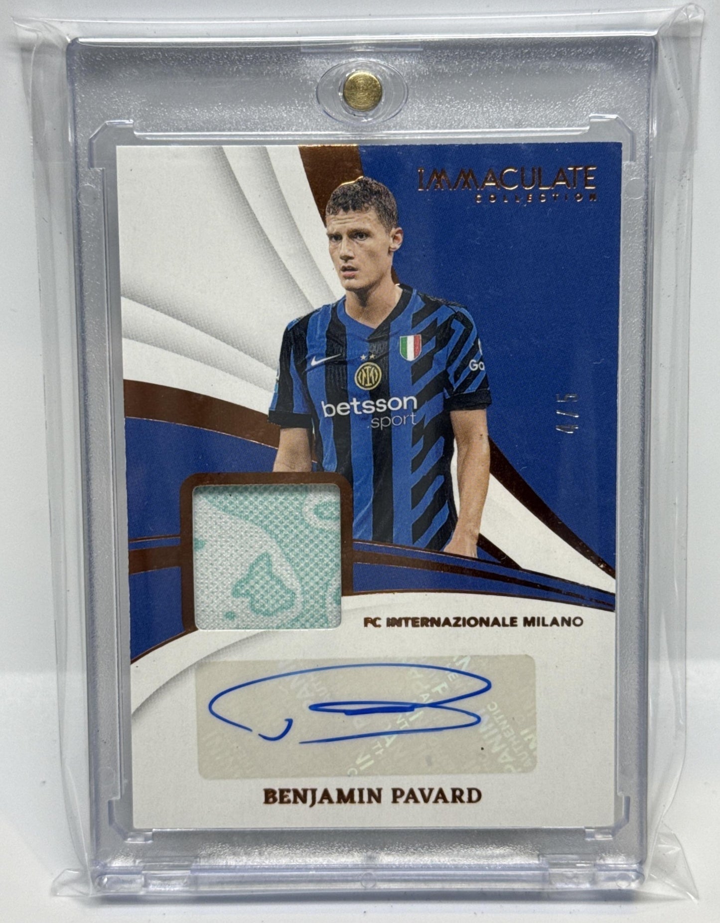 Benjamin Pavard Immaculate Collection 2024-25 /5 Auto FC Internazionale Milano