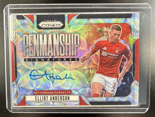 Elliot Anderson Panini Prizm PL 2024-25 Choice Auto Nottingham Forest FC