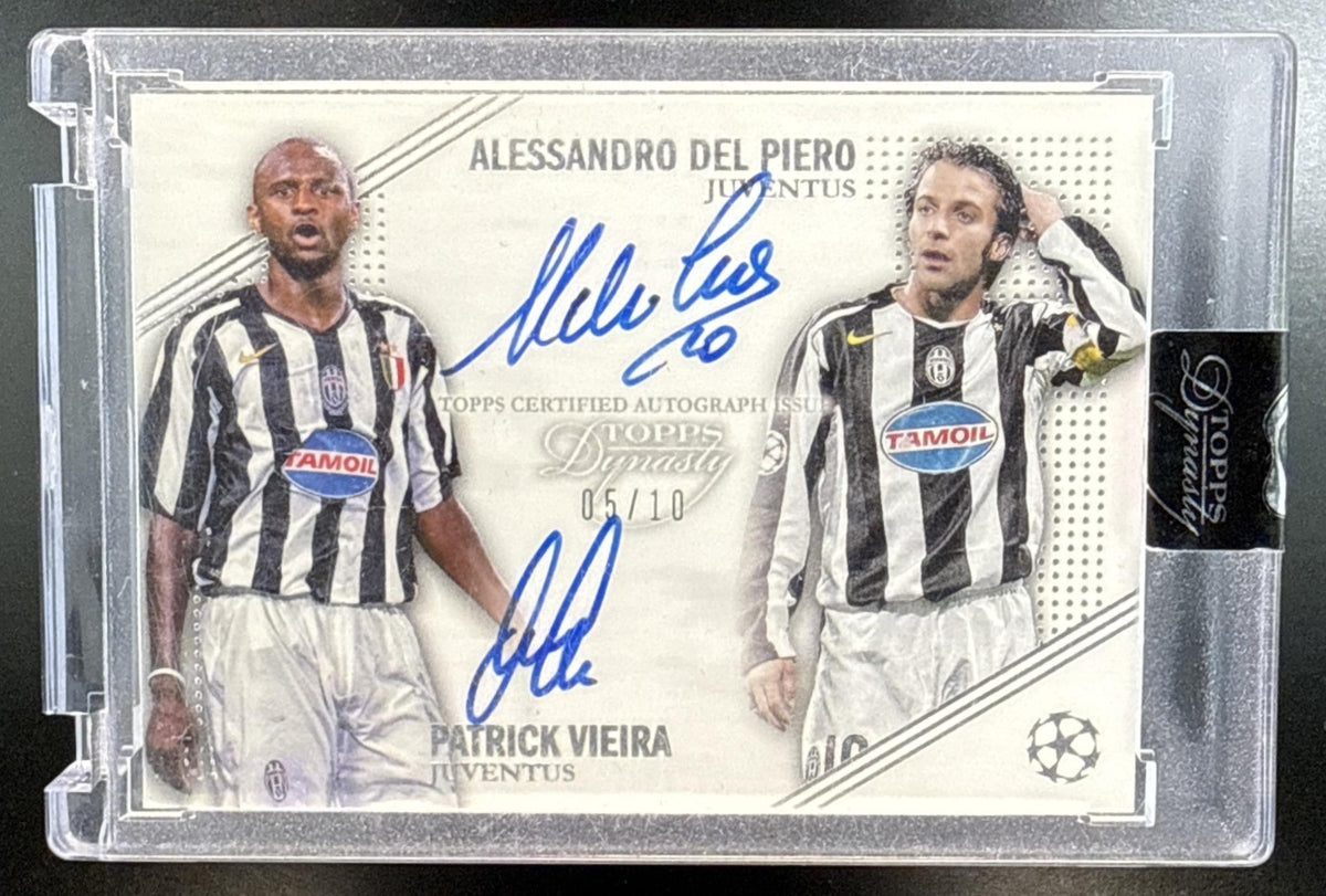 Patrick Vieira Alessandro Del Piero Topps Dynasty UCL 2022-23/10 Auto Juventus