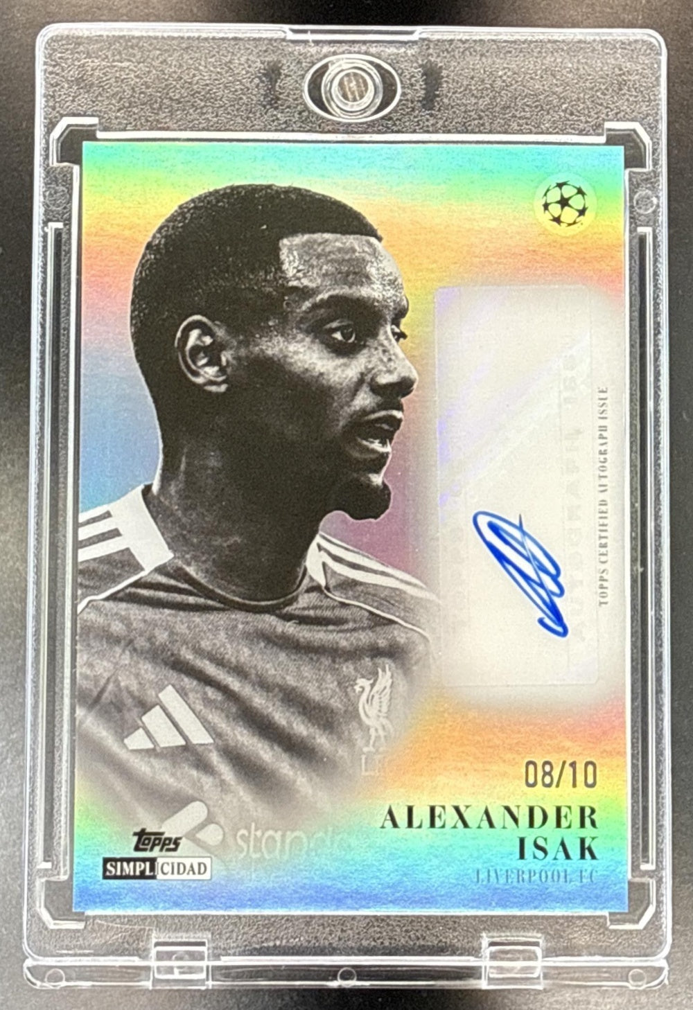 Alexander Isak Topps Simplicidad 2026 Auto /10 Liverpool