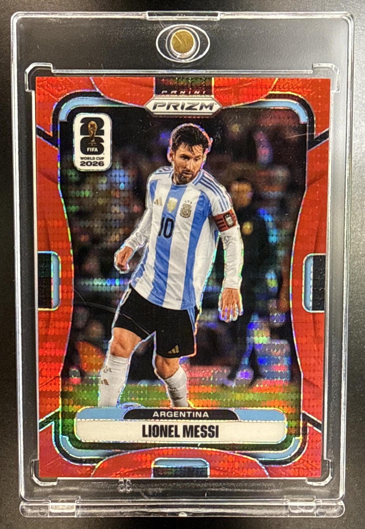 Lionel Messi Panini Prizm World Cup 2026 Preferred Red /75 Argentina