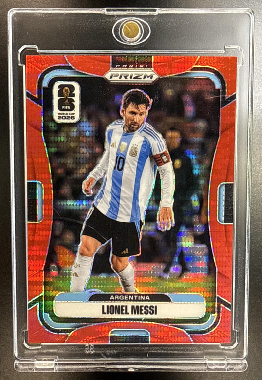 Lionel Messi Panini Prizm World Cup 2026 Preferred Red /75 Argentina