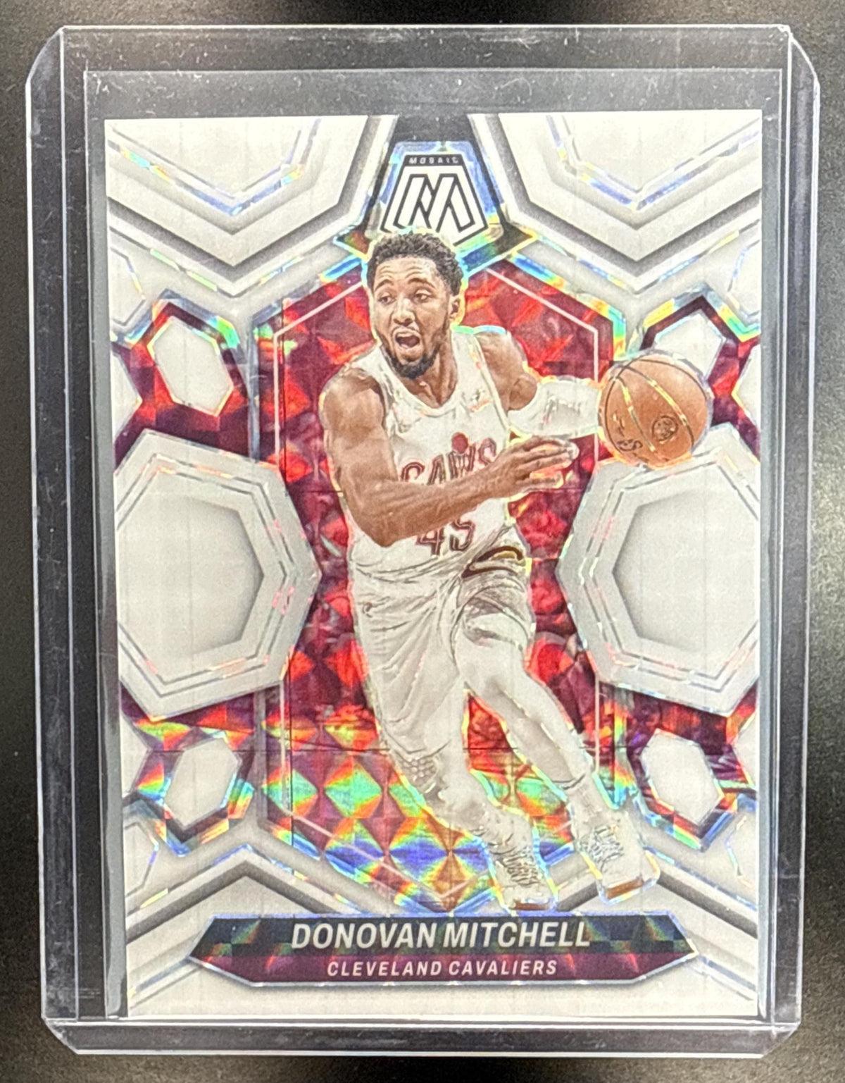 Donovan Mitchell Panini Mosaic 2023-24 White /25 Cleveland Cavaliers