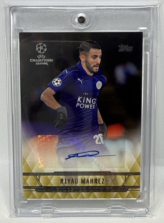 Riyad Mahrez Topps UCL Showcase 2017/99 Auto Leicester City