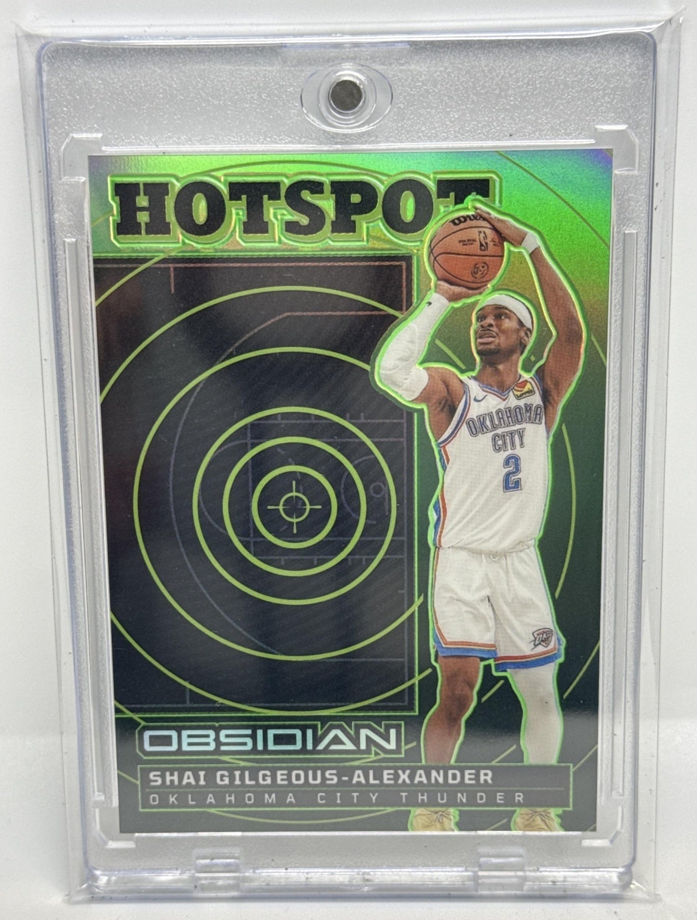 Shai Gilgeous-Alexander Obsidian 2024 EE Green Flood /25 Oklahoma City Thunder
