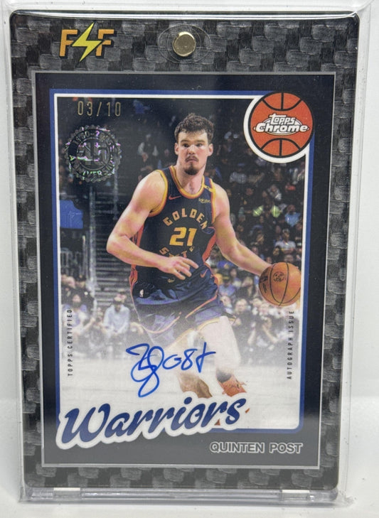 Quinten Post Topps 2025-26 Black Refractor /10 Auto Golden State Warriors