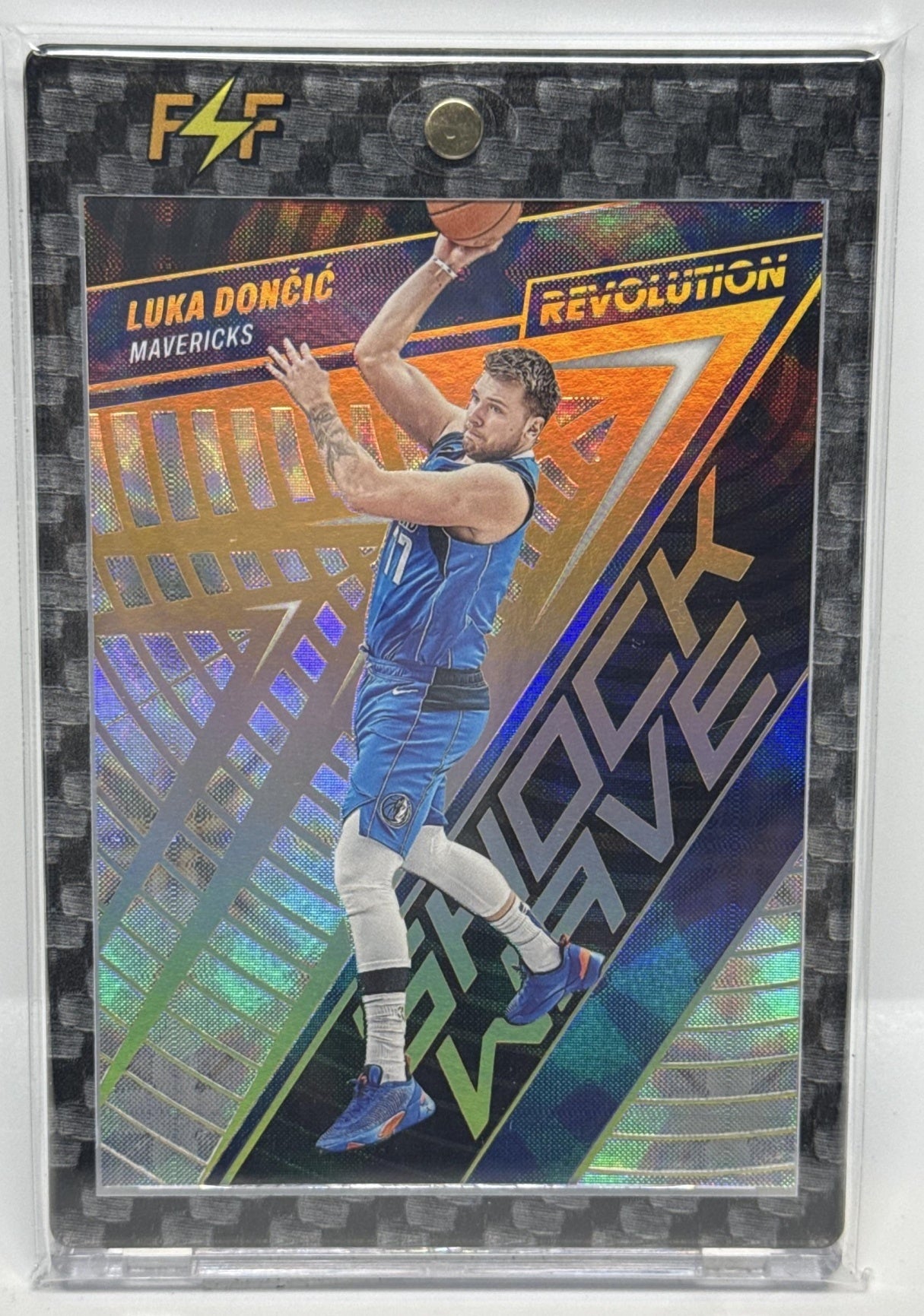 Luka Doncic Panini Revolution 2022-23 Shock Wave Galactic Case Hit Dallas Mavericks
