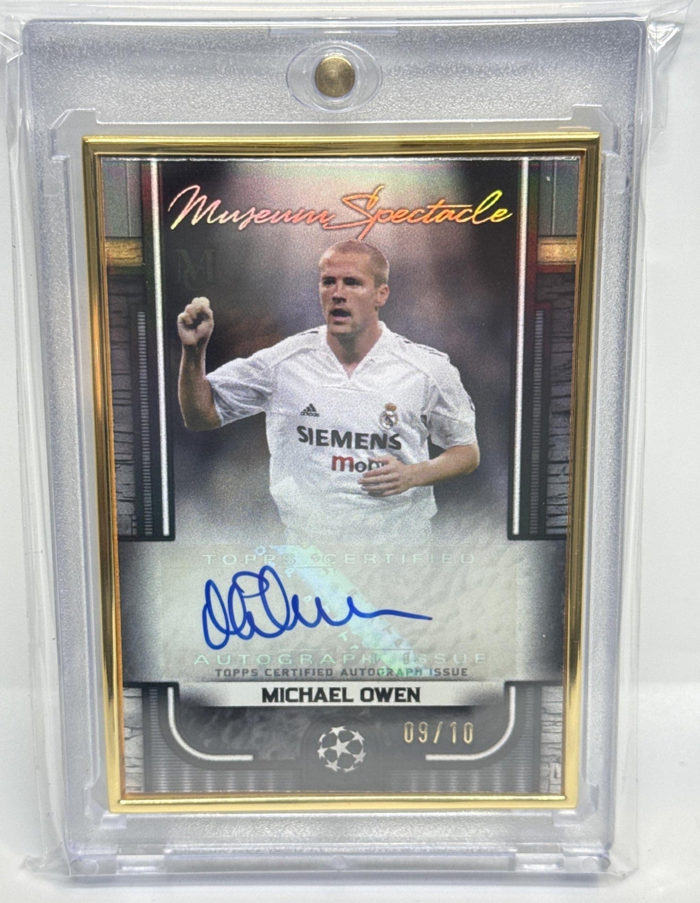 Michael Owen Topps Museum Collection UCL 2023-24 Framed Museum Auto /10 Real Madrid
