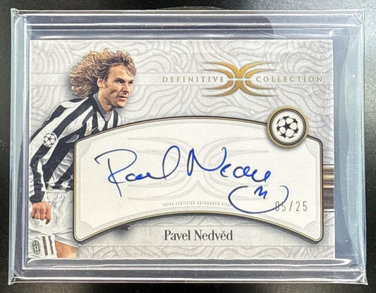 Pavel Nedved Topps Definitive Collection UCC 2024-25 Legendary Auto /25 Juventus