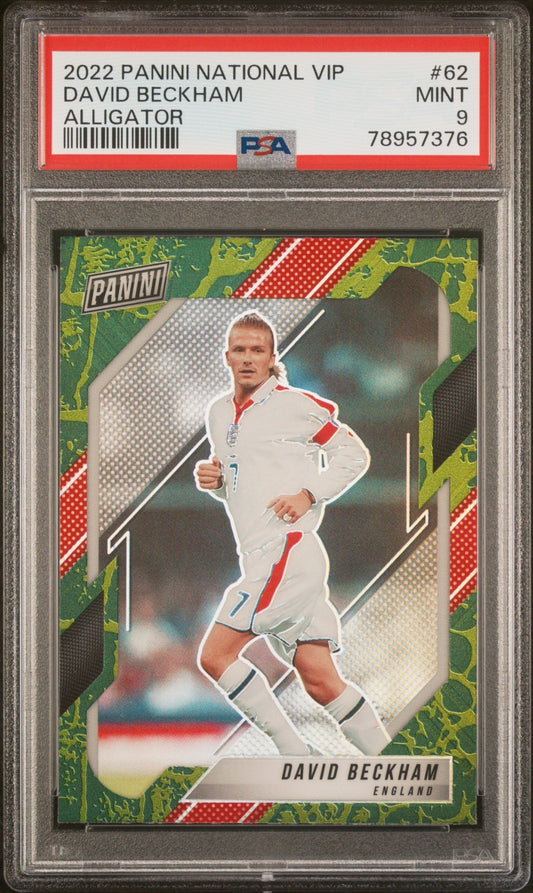 David Beckham Panini National Convention VIP Gold Pack 2022 Alligator PSA 9