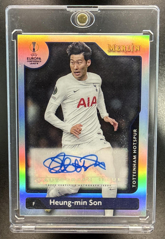 Heung-min Son Topps Merlin Chrome UCL 2021-22 Auto Tottenham Hotspur
