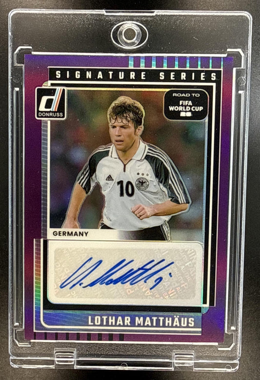 Lothar Matthaus Panini Donruss Road to FIFA World Cup 26' 2025-26 Purple /25 Auto Germany