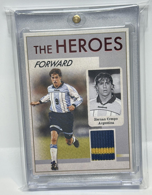 Hernan Crespo Futera Unique Nostalgia 2024 Heroes Relics SN4 /4 MEM Argentina