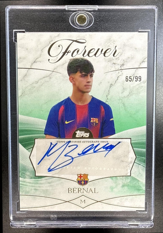 Marc Bernal Topps FC Barcelona Forever Soccer 2025-26 Men's Auto Green /99
