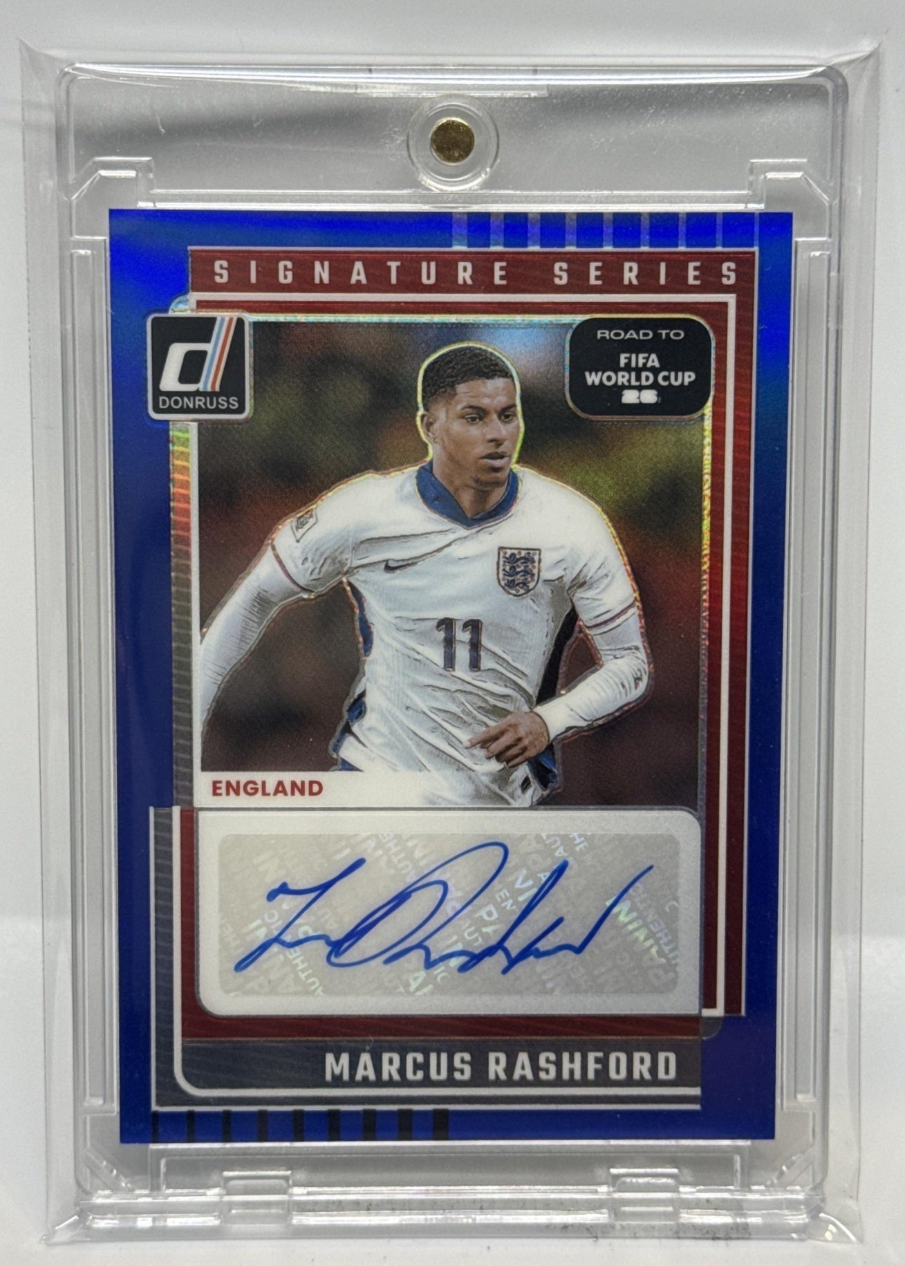 Marcus Rashford Donruss Road to FIFA World Cup 26' 2025-26 Blue /99 England